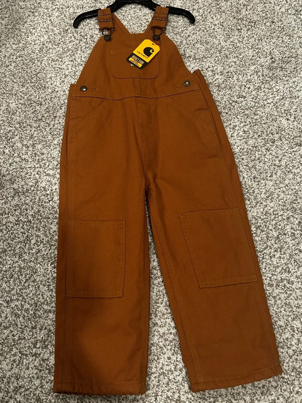 Carhartt Kids/Boys Bib Overalls Brown Duck Canvas – New With Tags